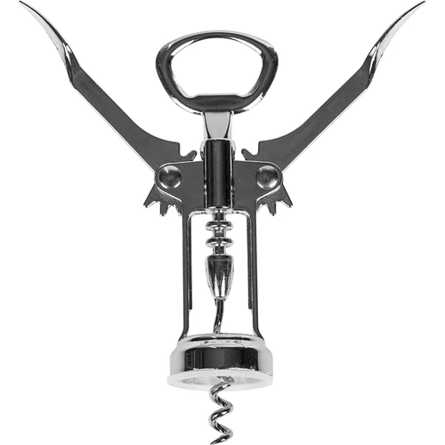 Saca-rolhas metálico - tradicional - prateado - 2