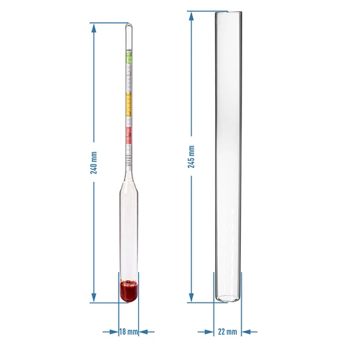 Sacarímetro para vinho (hidrómetro de açúcar) – medição da concentração de açúcar - 5
