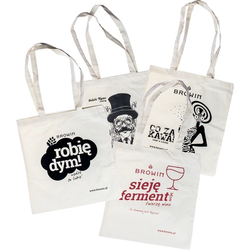 Sacolas de algodão com estampa - conjunto mix 10 peças  - 1 