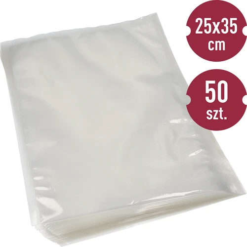 Sacos gofrados para máquina de embalar a vácuo 25 x 35 cm, 50 un.