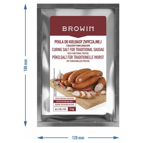 Sal de cura – mistura de cura para linguiça comum, com proteína funcional, 64 g - 3