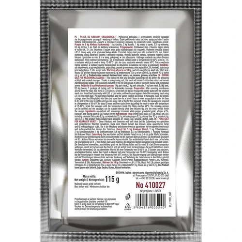 Sal de cura Pekla para enchido à moda de Cracóvia (Krakowska) - 115 g - 2