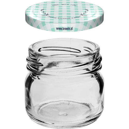 Słoik twist-off 30 ml kolorową zakrętką fi 43 - 10 szt. - 3