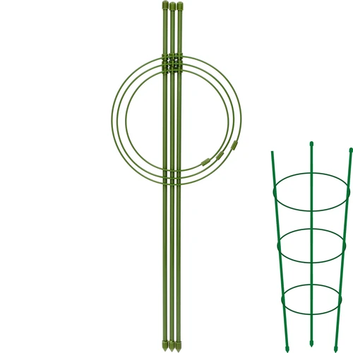Suporte anelar para plantas, 3 anéis, 0,5 m