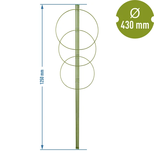 Suporte anelar para plantas 3 anéis 1,2m - 2