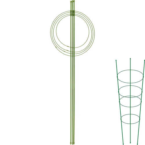 Suporte anelar para plantas, 4 anéis, 1 m