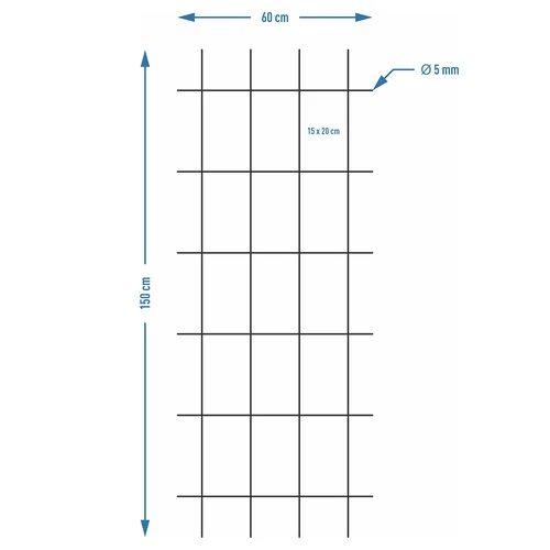 Suporte para plantas - treliça (150cm x 60cm) 3 peças - 7