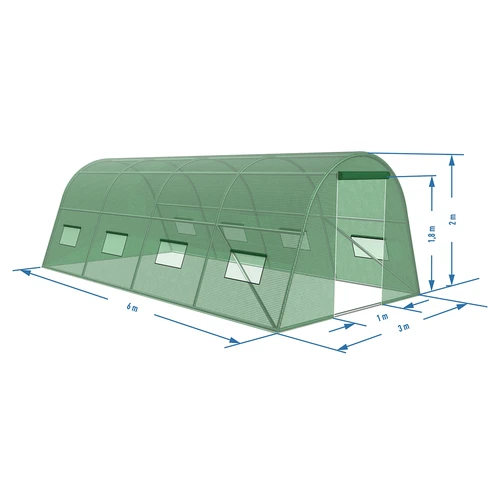 Szklarnia ogrodowa (foliowa) 3x6x2 m - 16