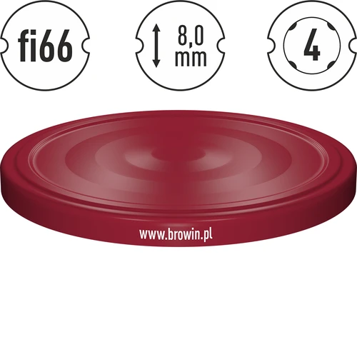 Tampa bordeaux Ø 66 - 10 unid. - 4