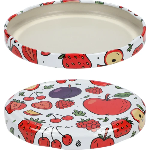 Tampa com estampado - padrão Frutas, Ø 82/6, 10 un. - 2