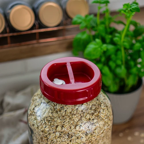 Tampa de plástico Ø 100 twist-off com furo e rolha - 8