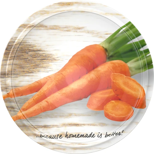 Tampa de rosca fi 66/4 com estampagem de legumes - avulso - 6