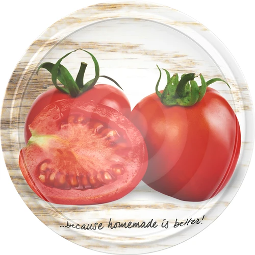 Tampa de rosca fi 66/4 com estampagem de legumes - avulso - 12