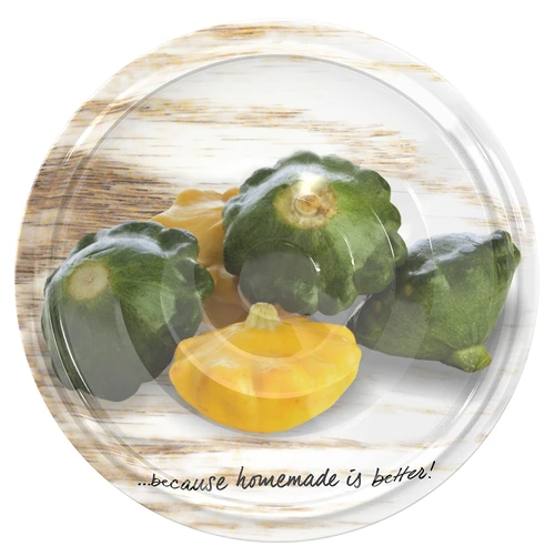 Tampa de rosca fi 66/4 com estampagem de legumes - avulso - 15