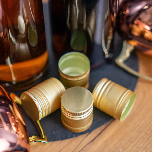 Tampa de rosca para garrafas fi31,5/24 - dourada - 6 unid. - 2