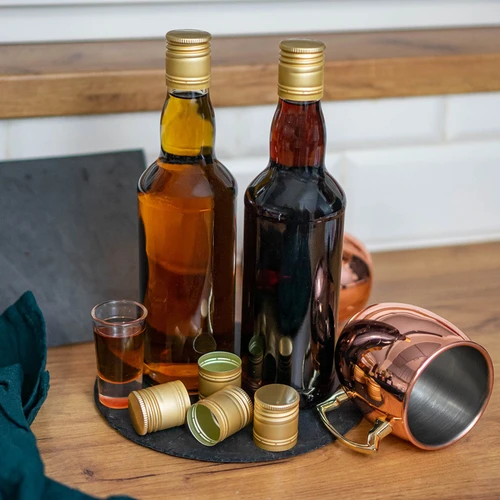 Tampa de rosca para garrafas fi31,5/24 - dourada - 6 unid. - 3