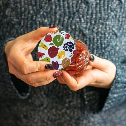 Tampa fi 66/4 com estampado de frutas - 10 unid. - 6