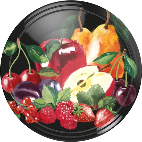 Tampa fi 66/4 frutas em fundo preto - 10 unid.  - 1 