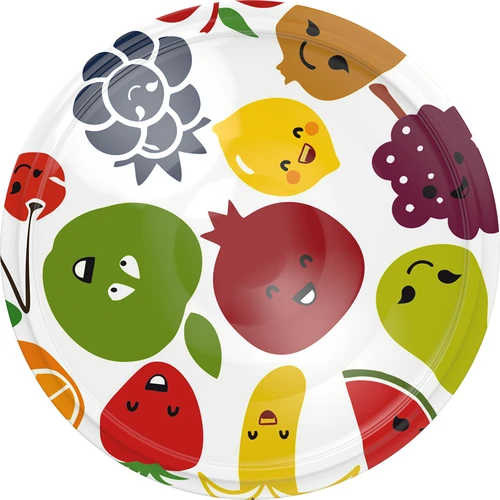 Tampa fi 82/6 com motivo de frutas - 10 un.