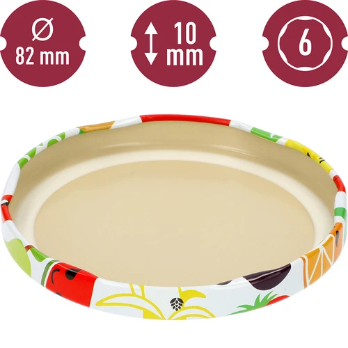 Tampa fi 82/6 com motivo de frutas - 10 un. - 4