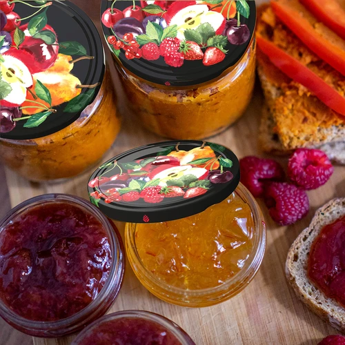 Tampa Ø 66/4 com frutas sobre fundo preto - 10 unidades - 5