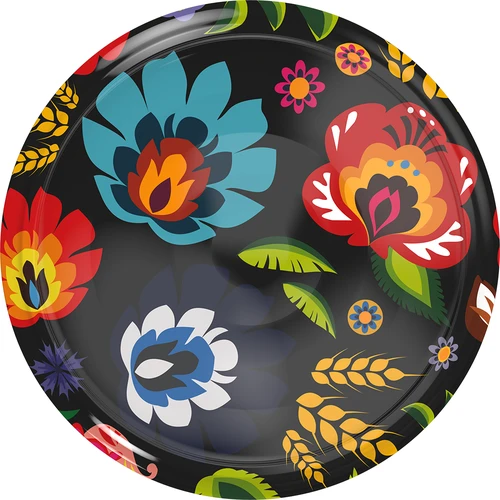 Tampa Ø 66/4 preta Folk - 10 unid.