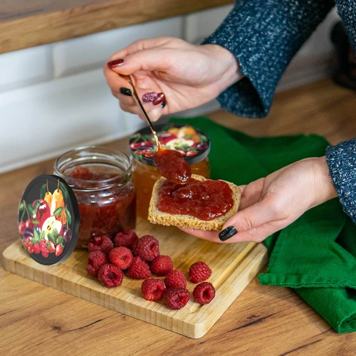 Tampa Ø 82/6 com frutos em fundo preto - 10 unid. - 5