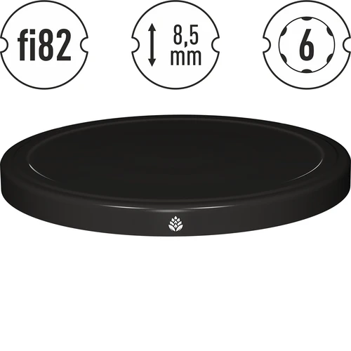 Tampa Ø 82/6 preta - 10 un. - 4