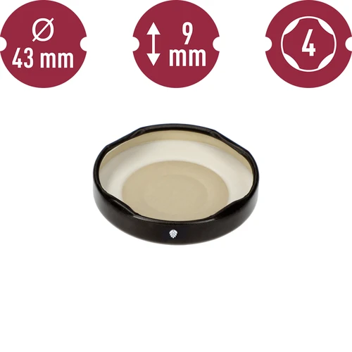 Tampa TO 43/4 preta - 10 unid - 6