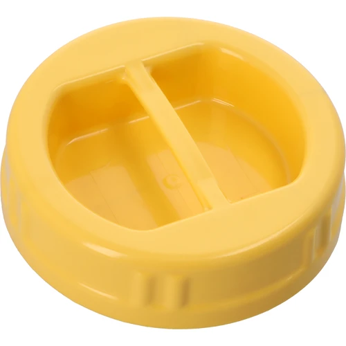 Tampa TO Ø 100 mm amarela, em plástico, com pega, para frascos de vidro