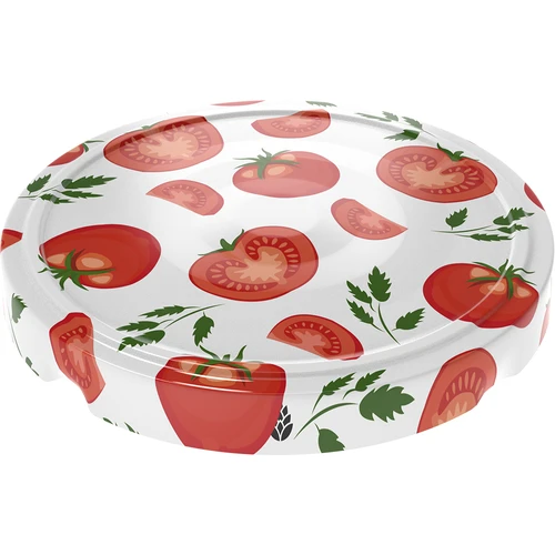Tampa twist-off fi 66/4 com padrão de tomates - 10 un. - 2
