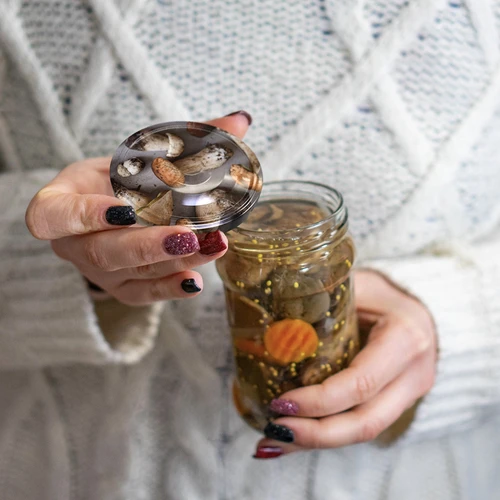 Tampa twist-off fi 66 Cogumelos 2 — 10 unid. - 6