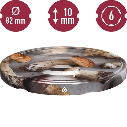 Tampa twist-off fi 82/6 Cogumelos 2 - 10 unid. - 3