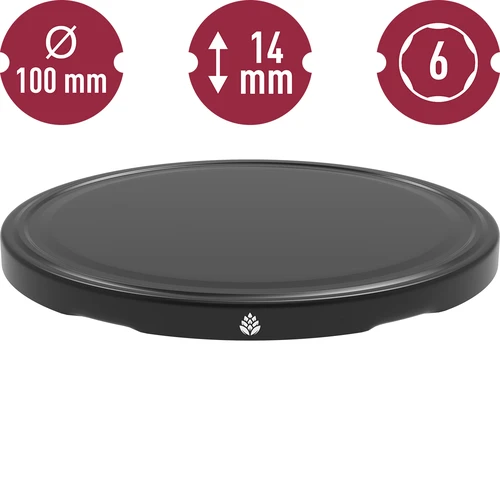 Tampa twist-off Ø 100 preta - 10 unidades - 5