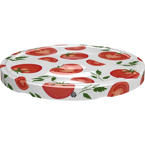 Tampas de rosca fi 82/6 com tomates - 10 unid. - 2