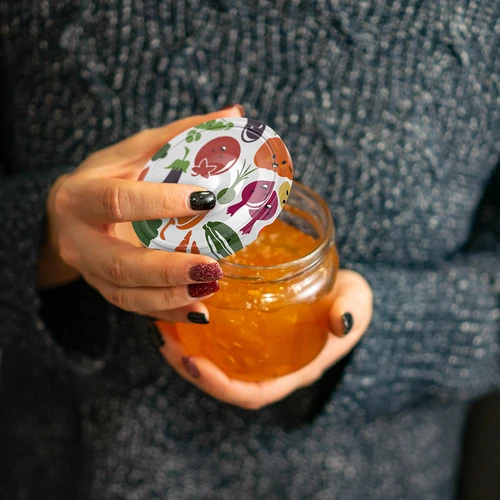 Tampas fi 66/4 com motivos de legumes - 10 un. - 6