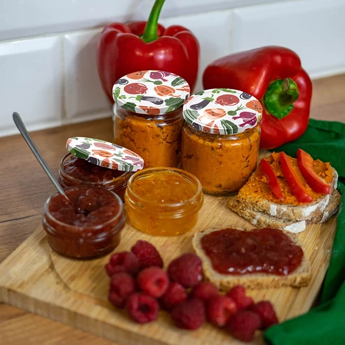 Tampas fi 82/6 com motivos de legumes - 10 unidades - 6