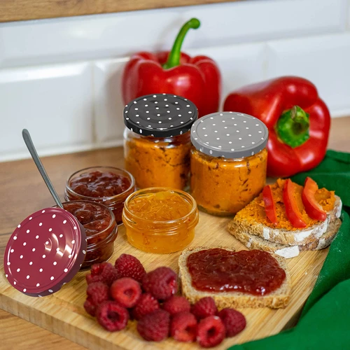 Tampas Ø 66/4 com bolinhas - sortido, 10 un. - 9