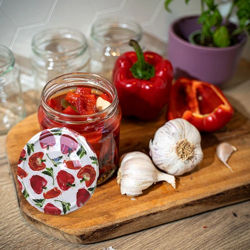 Tampas twist-off Ø 82/6 com ilustrações de pimentos - 10 unid. - 5