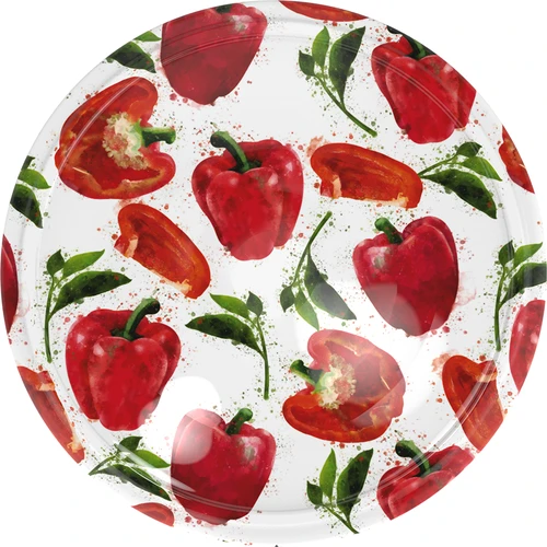 Tampas twist-off Ø 82/6 com ilustrações de pimentos - 10 unid.