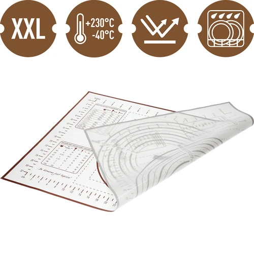 Tapete de silicone – superfície com impressão: moldes e calculadora culinária - 2