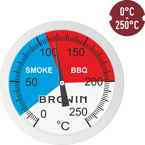 Termometr do wędzarni i BBQ (0°C do +250°C) 5,2cm - 4