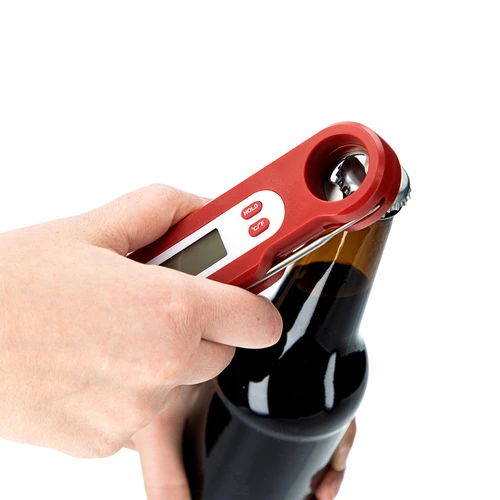 Termómetro culinário eletrónico com sonda dobrável (-50/+300℃), vermelho - 6