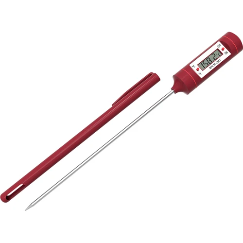 Termómetro culinário eletrónico, LCD (-20°C a +250°C), vermelho