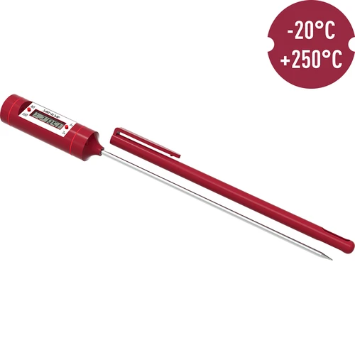 Termómetro culinário eletrónico, LCD (-20°C a +250°C), vermelho - 3