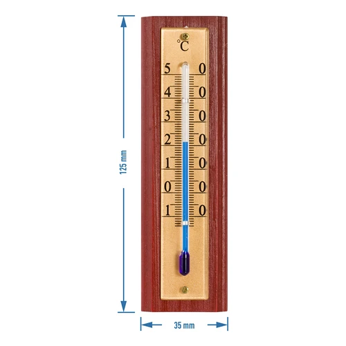 Termómetro de ambiente com escala dourada (-10°C a +50°C), 12 cm - 4