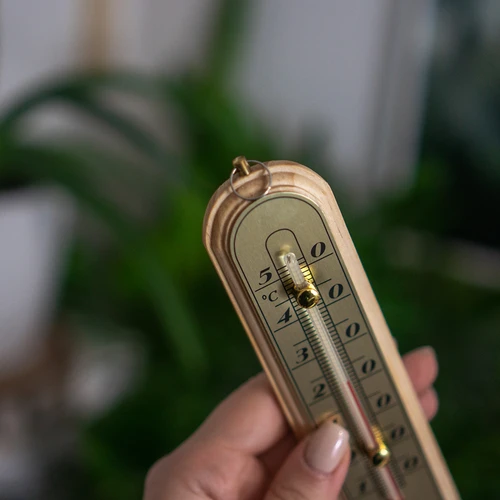 Termômetro de ambiente com escala dourada (-10°C a +50°C) 16cm - 4