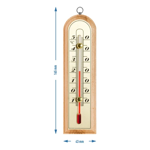 Termômetro de ambiente com escala dourada (-10°C a +50°C) 16cm - 2