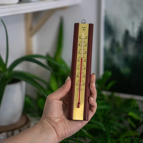 Termómetro de ambiente com escala dourada (-40°C a +50°C) 16 cm sortido - 3