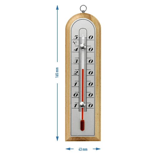Termômetro de ambiente com escala prateada (-10°C a +50°C) 16cm mix - 3